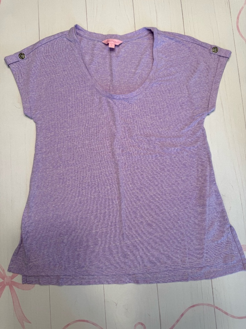 Lilly Pulitzer Short Sleeve Scoop Neck Top Size Small